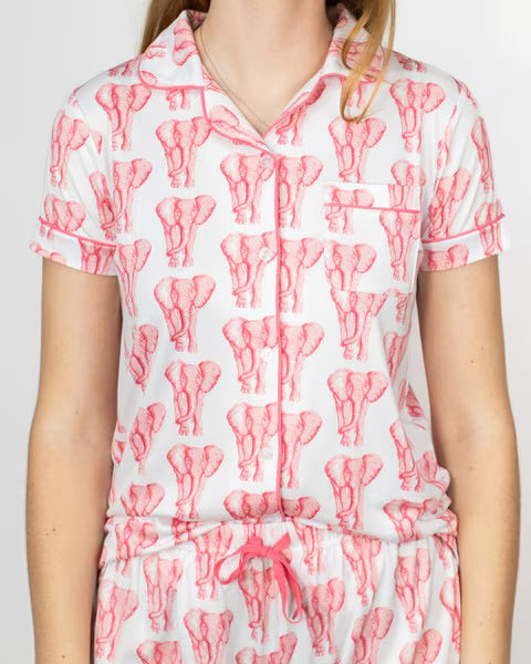 Elephant Short Sleeve Sleep Shirt