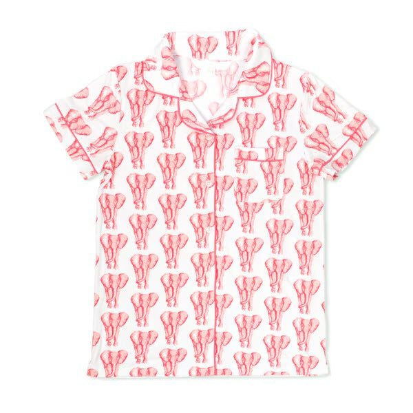 Elephant Short Sleeve Sleep Shirt