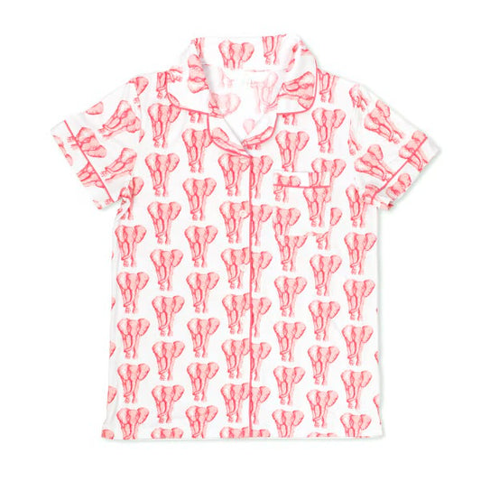 Elephant Short Sleeve Sleep Shirt