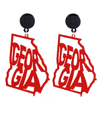 Georgia State Filigree Earrings