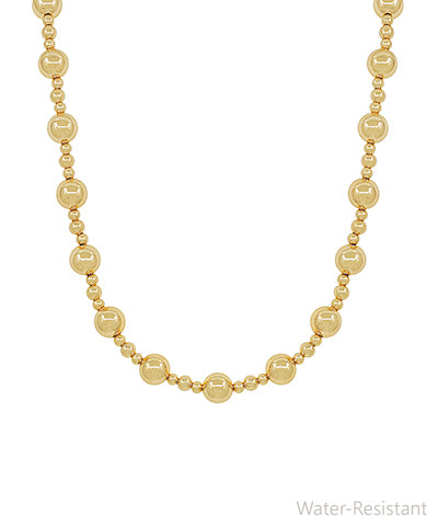 Gold Ball Station Necklace