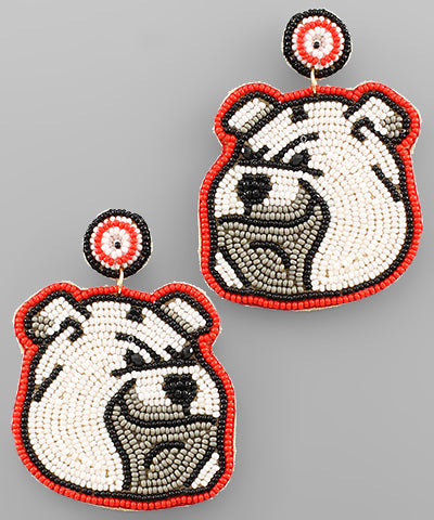 Bulldog Bead Earrings