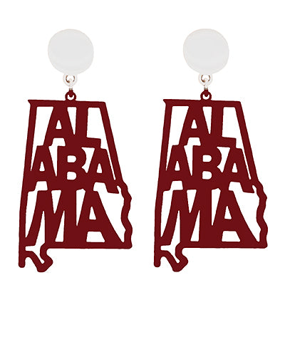 Alabama State Filigree Earrings